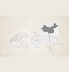 Map China With Neighbor Countries Pinned