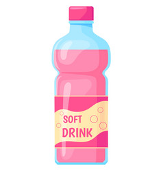 Pink Drink Bottle Cartoon Sweet Soda Icon