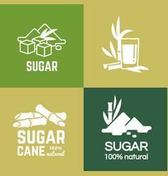 White Sugar Labels Logo Design Cane