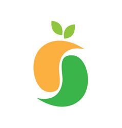 Fruit Green Orange Icon Logo