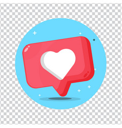 Heart Shape Social Media Notification Icon