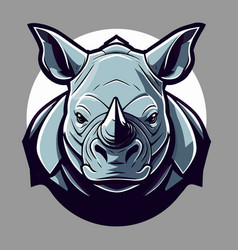 Isolated Rhino Head Art For Merch