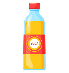 Orange Soda Bottle Cartoon Sweet Beverage Icon