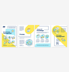 2d Brochure With Knowledge Management Linear Icons