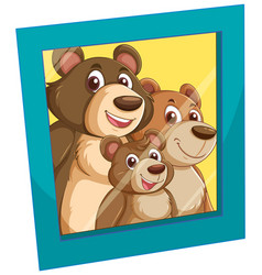 A Cheerful Bear Family Together