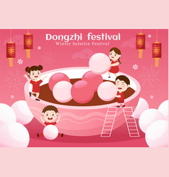 Dongzhi Or Winter Solstice Festival Template Hand