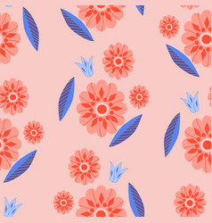 Colorful Flowers In A Seamless Pattern Desi