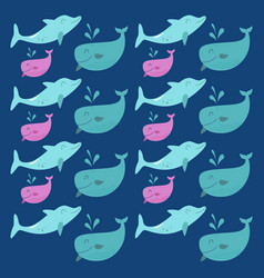 Cute Dolphins Blue Background Texture Pattern