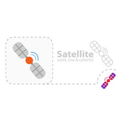 Space Satellite Isolated Flat Satellite