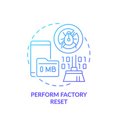 Factory Setting Blue Gradient Concept Icon