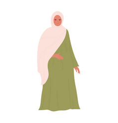 Muslim Woman Standing Wearing Head Scarf