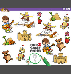 Find Two Same Cartoon Pictures Educational Task