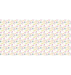 Fun Colorful Line Doodle Seamless Pattern