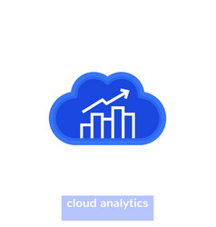 Cloud Analytics Icon With A Graph