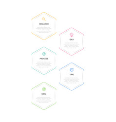 Vertical Infographic Design With Icons And 5