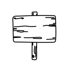 Wooden empty signboard icon Royalty Free Vector Image