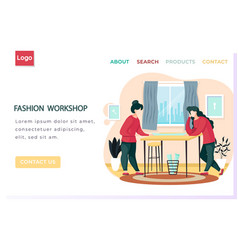 Fashion Workshop Landing Page Template Designers