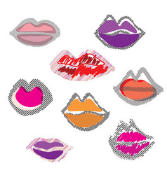 Hand Drawn Lips Icon