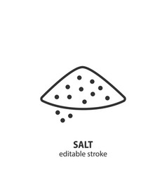 Salt Heap Line Icon Editable Stroke