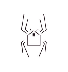 Spider Home Icon Logo