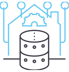 Data Warehouse Line Icon Outline Symbol