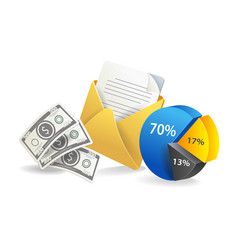 Flat Isometric 3d Concept Of Email Marketing