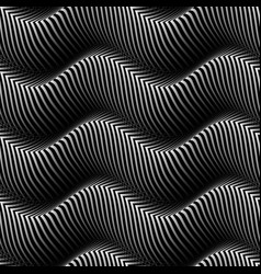 Moire Seamless Pattern Of Monochrome Striped