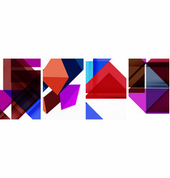 Colorful Triangles In A Symmetrical Row Against A