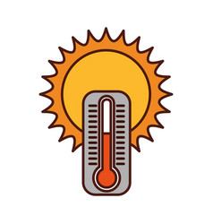 Cute Sun With Termometer