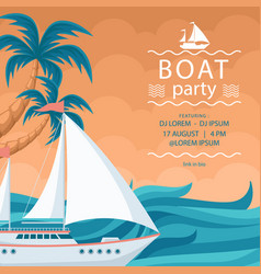 Flat Design Boat Party Posts