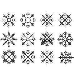 Snowflakes Thin Line Icon Set Such As Pack Of