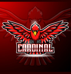 Cardinal Bird Esport Logo Mascot Design