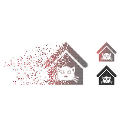 Dust Pixel Halftone Cat House Icon