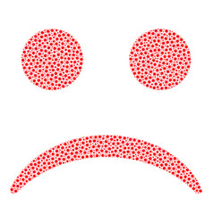 Sad Smiley Collage Icon With Covid19 Virus