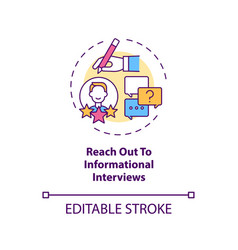 Reach Out To Informational Interviews Concept Icon