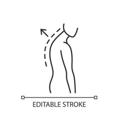 Thoracic Kyphosis Linear Icon