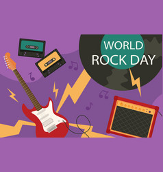 World Rock Day Concept