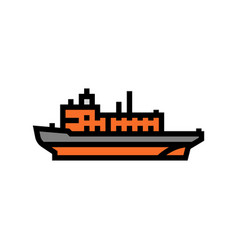 Ice Breaking Ships Color Icon