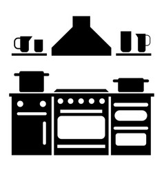 Kitchen Black Icon On White Background