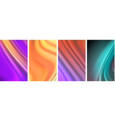 Liquid Color Waves Poster Set For Wallpaper