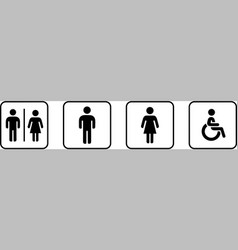 Male Female Handicap Toilet Sign Restroom Wc