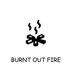 Burnt Out Fire Flat Icon