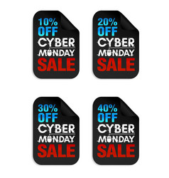 Cyber Monday Sale Stickers 10 20 30 40