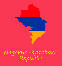 Flag Map Of Nagorno Karabakh Republic