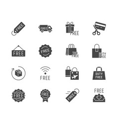 Free Label Black Silhouette Icons