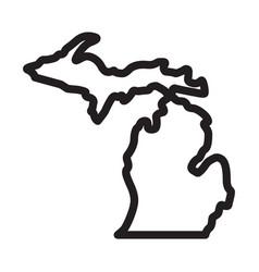 Michigan State Shape Outline Simplified