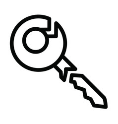 Broken Key Thick Line Icon For Personal