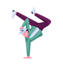 Street Dance Performer Flat Color Faceless