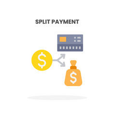 Credit Card Split Payment Flat Icon