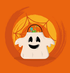 Cute Halloween Ghost Jack O Lantern